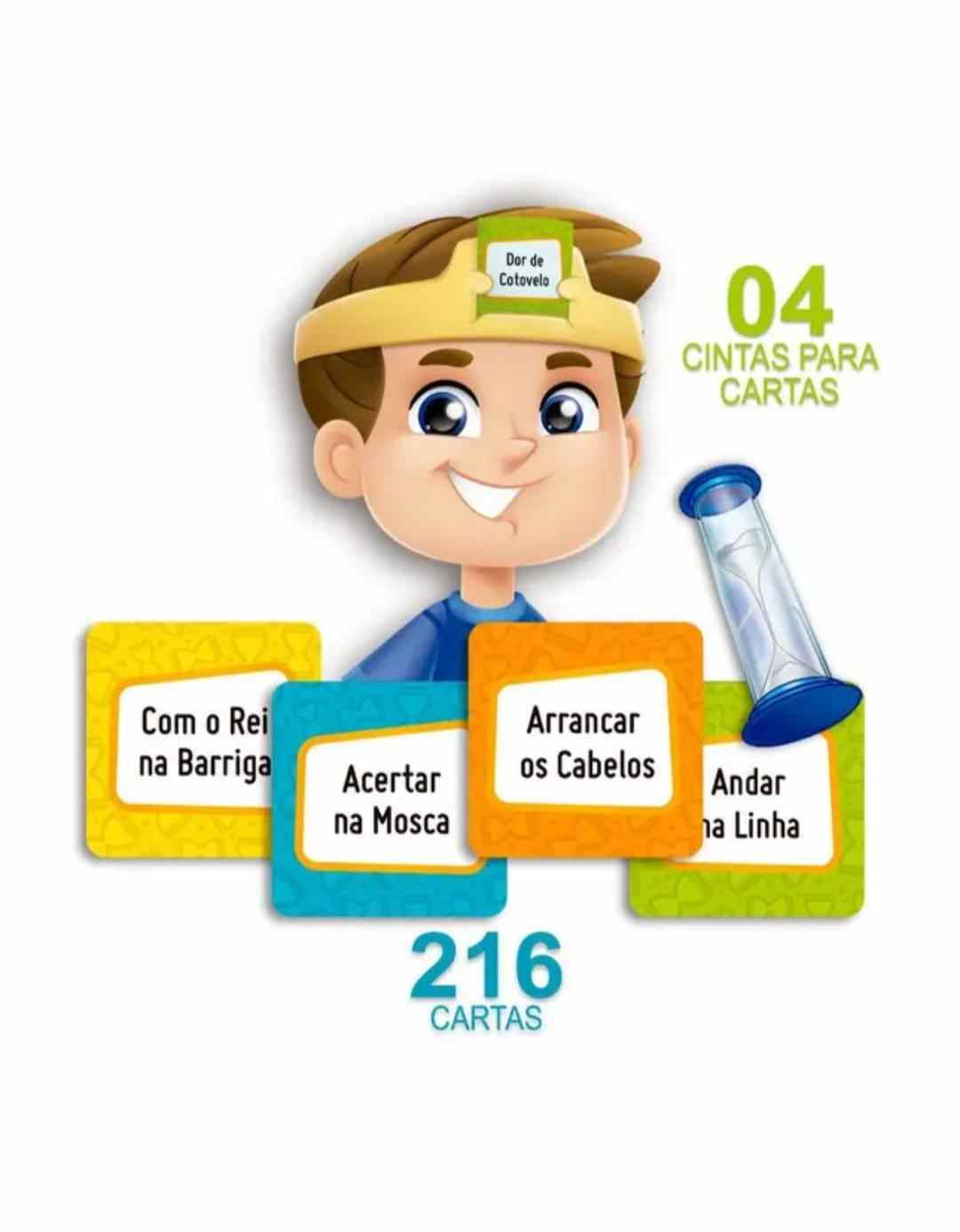 FAZENDO MIMICA C/TABULEIRO 216CARTAS E AMPULHETA